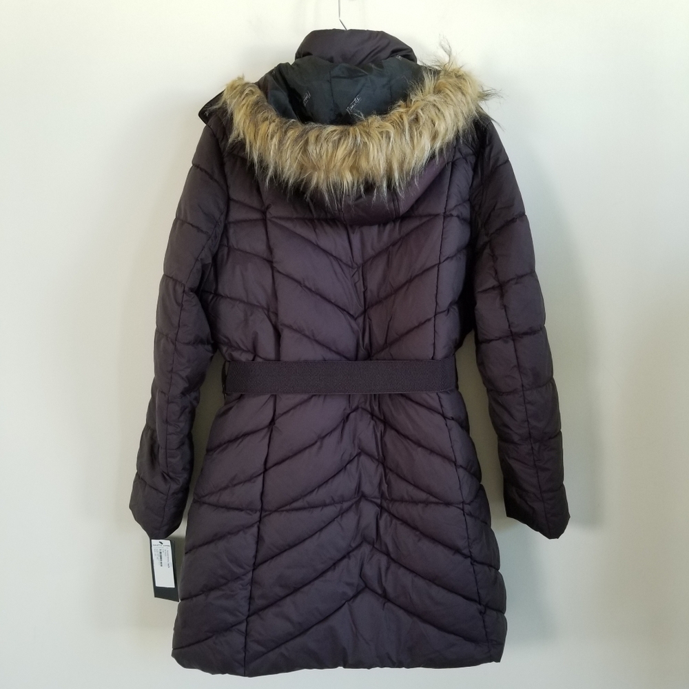 Nanette Lepore Hooded Puffer Coat Belted Size 1X NWT - Picture 3 of 10